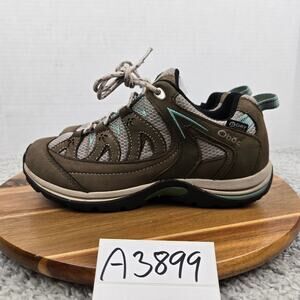 Oboz Womens 7.5 Mystic Low BDRY Brown Mint Waterproof Performance Hiking Boots